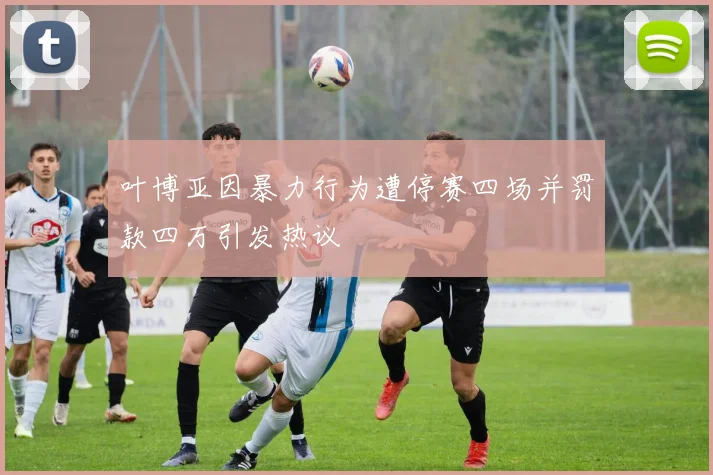 叶博亚因暴力行为遭停赛四场并罚款四万引发热议